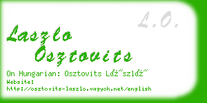 laszlo osztovits business card